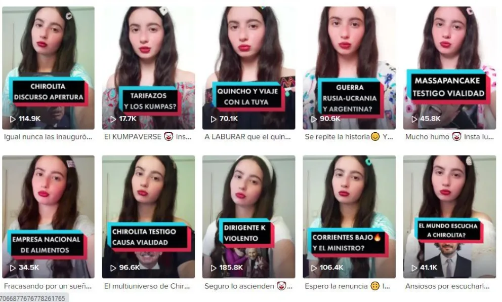 Conocé a la joven que se hizo viral y arrasa en TikTok donde satiriza al Gobierno