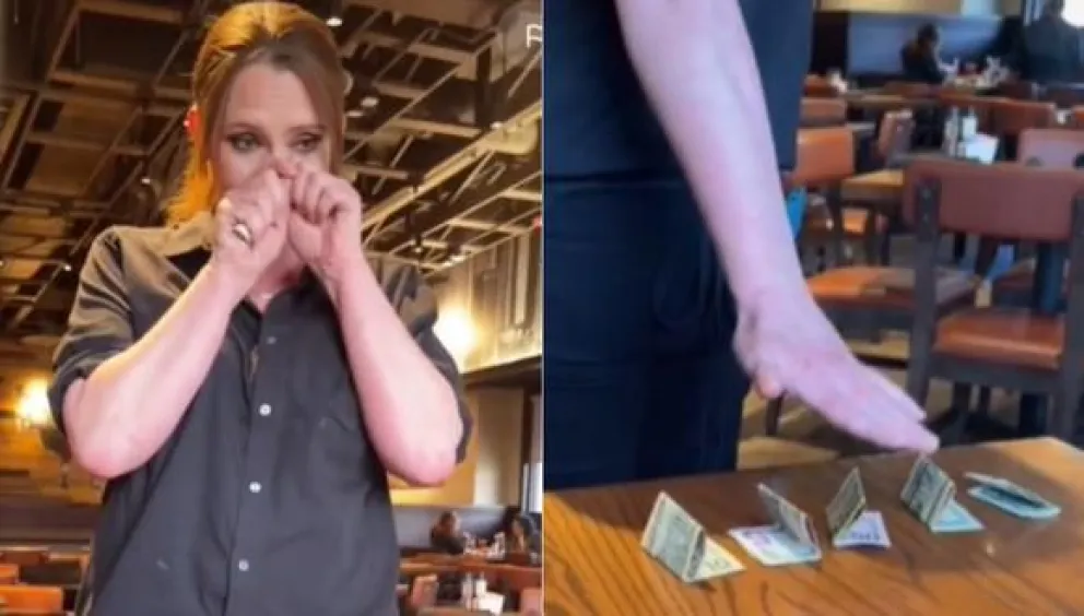 TikTok viral: obligó a una moza a hacer un juego para llevarse propina