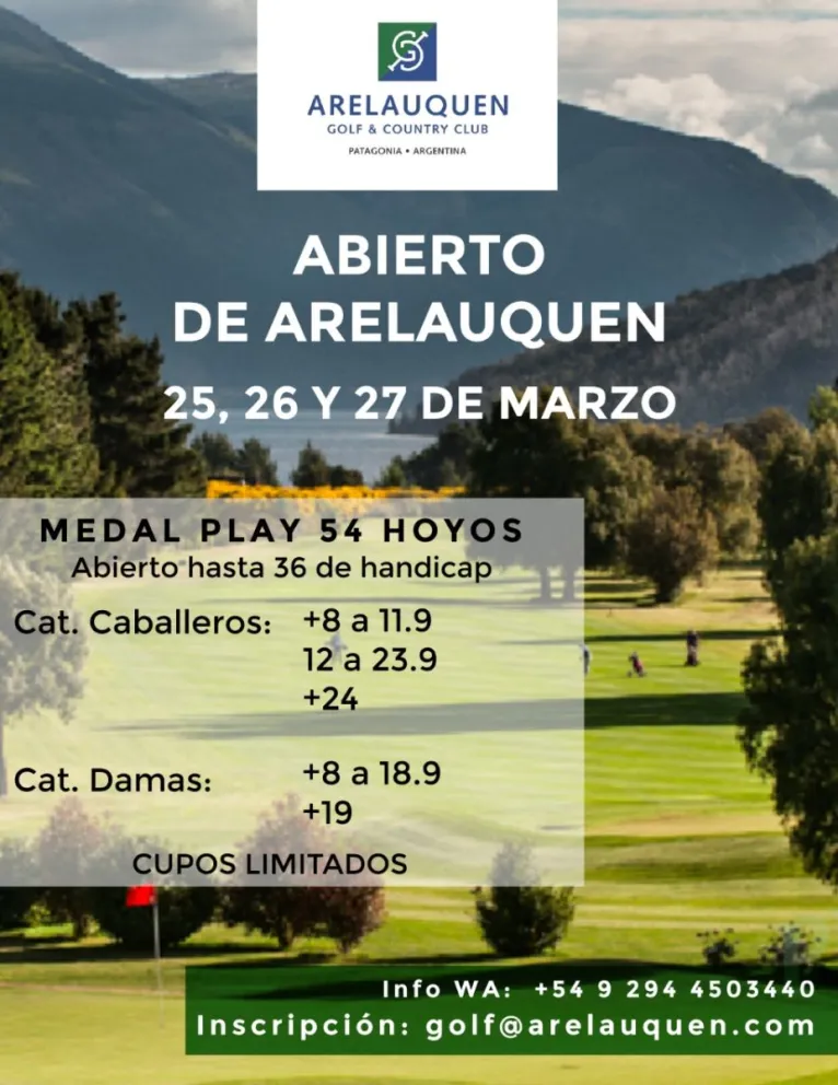 Comenzó el primer Abierto de Arelauquen