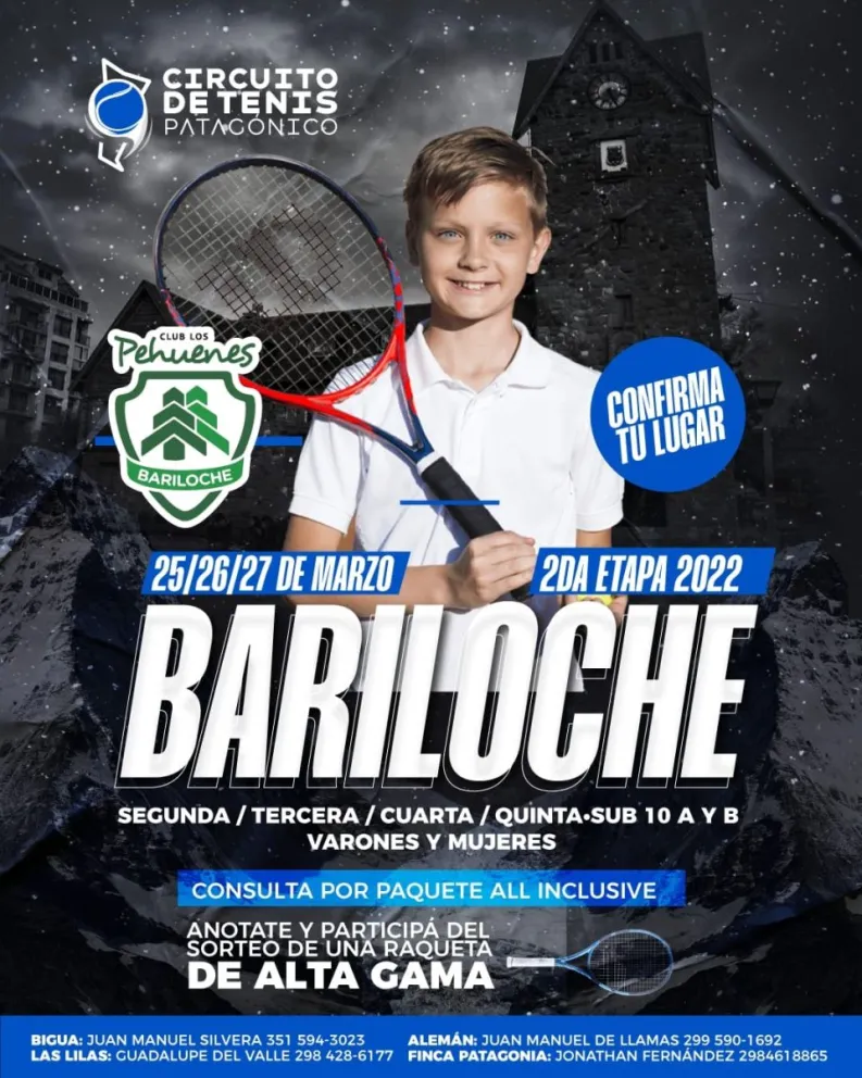 Comienza el Patagónico de Tenis en Pehuenes