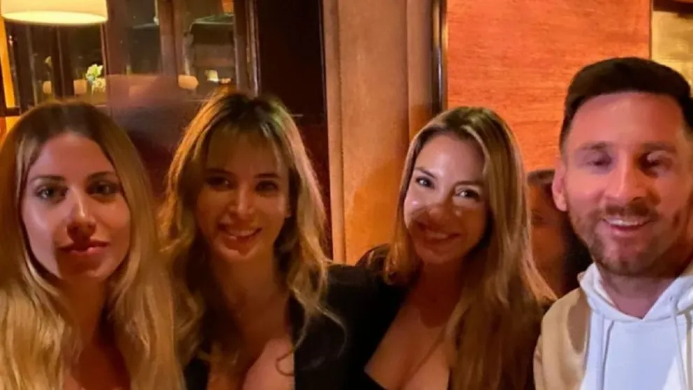 Messi se encontró con una famosa modelo en la noche porteña