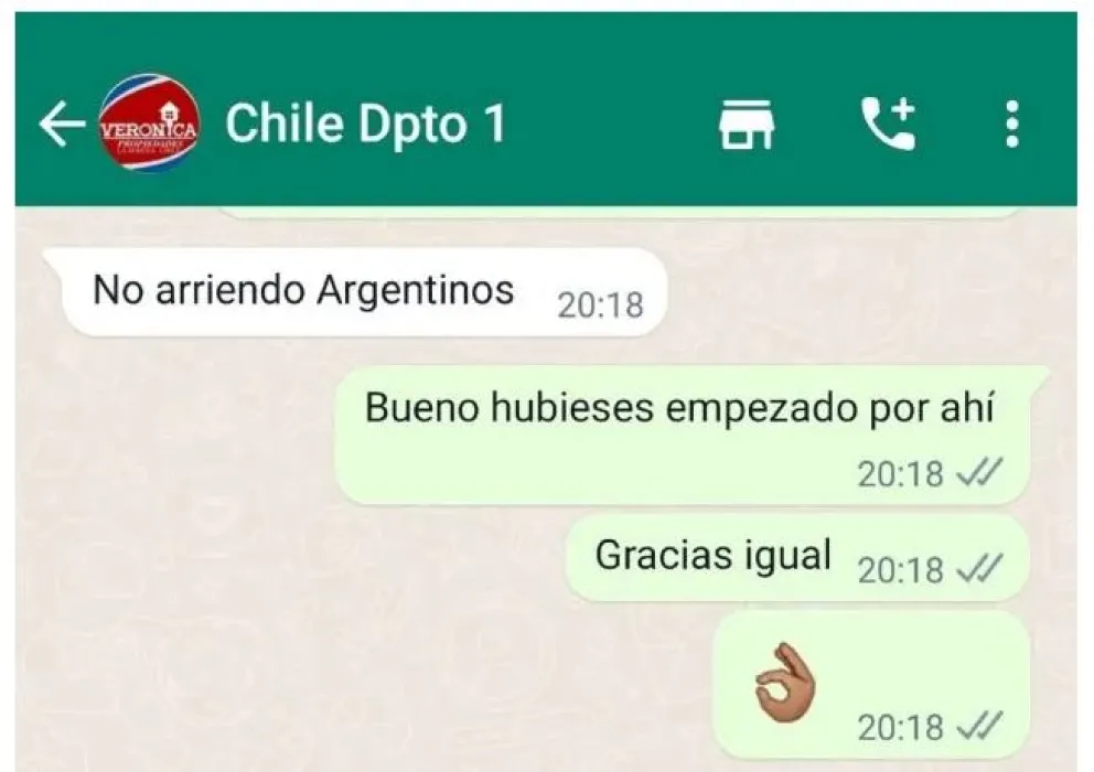 Una chilena no quiso alquilarle su departamento a una argentina, y la respuesta con cargada mundialista fue viral 