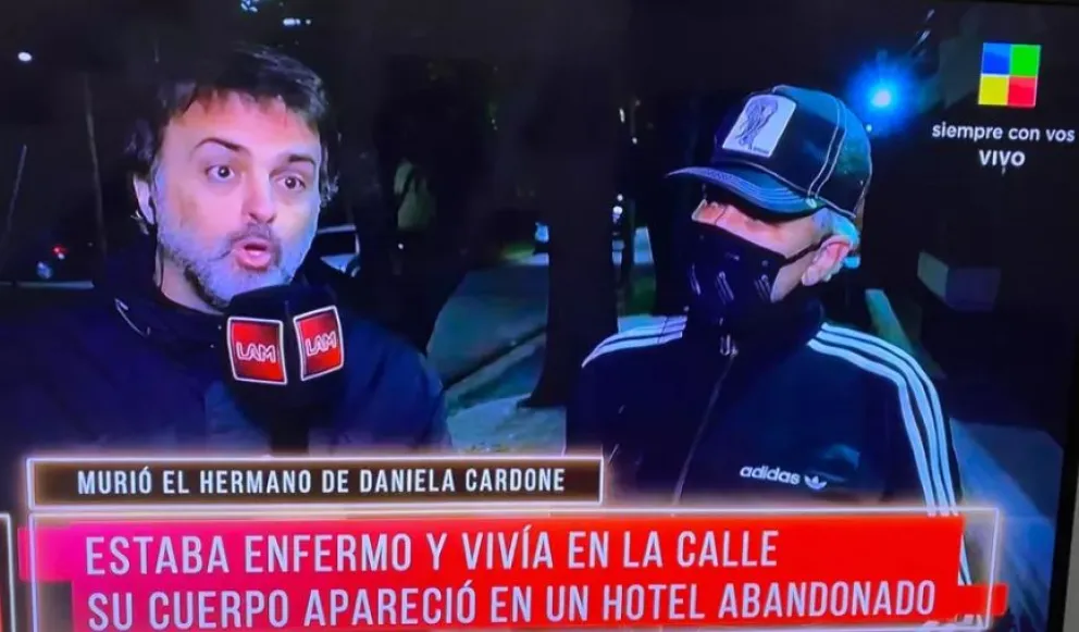 Consternación de Daniela Cardone por la muerte de su hermano Fabio