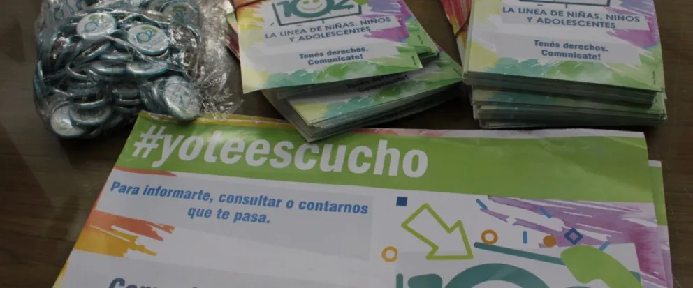 Resaltan la línea gratuita 102 para la contención de niños, niñas y adolescentes