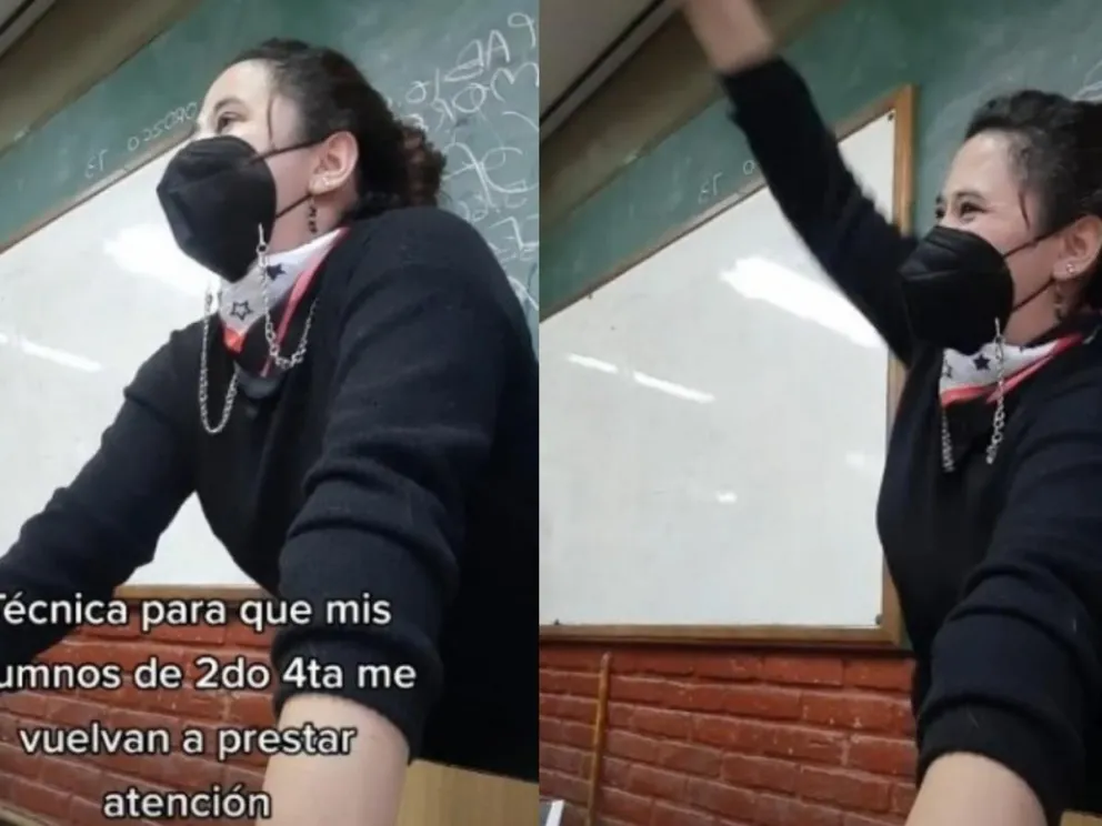 Video viral: la increíble técnica que usa una profesora para que sus alumnos le presten atención