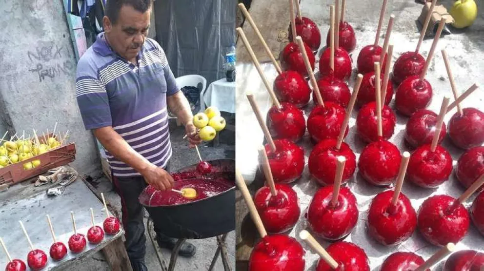 Le encargaron 1500 manzanas caramelizadas a un vendedor callejero: cuando estaban listas le cancelaron la compra